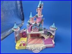 Vintage Polly Pocket 2 Cinderella Castles, 2 Clam Shells, 1 Stamp (NOT COMPLETE)