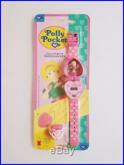 Vintage Polly Pocket 2 in 1 Flip It Watch Locket NIP