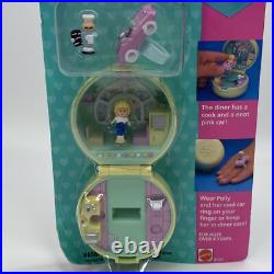 Vintage Polly Pocket 50's Diner Figure Playset Ring And Case 8743 Mattel 1993