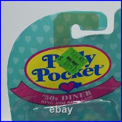 Vintage Polly Pocket 50's Diner Figure Playset Ring And Case 8743 Mattel 1993