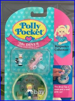 Vintage Polly Pocket 50s Diner Ring and Ring Case NEW NIP Bluebird 1991
