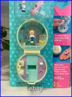 Vintage Polly Pocket 50s Diner Ring and Ring Case NEW NIP Bluebird 1991