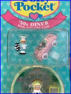 Vintage Polly Pocket 50s Diner Ring and Ring Case NEW NIP Bluebird 1991