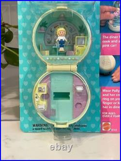 Vintage Polly Pocket 50s Diner Ring and Ring Case NEW NIP Bluebird 1991