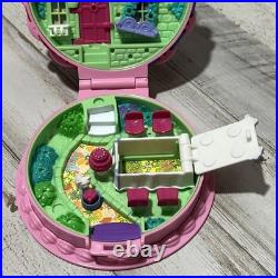 Vintage Polly Pocket 85% COMPLETE Birthday Surprise 1994 Blue Bird Pink Cake