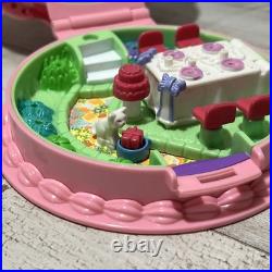 Vintage Polly Pocket 85% COMPLETE Birthday Surprise 1994 Blue Bird Pink Cake