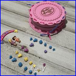 Vintage Polly Pocket 85% COMPLETE Birthday Surprise 1994 Blue Bird Pink Cake