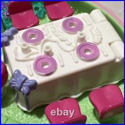 Vintage Polly Pocket 85% COMPLETE Birthday Surprise 1994 Blue Bird Pink Cake