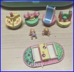Vintage Polly Pocket Baby Sitter Compact Lot of 3 with 2 babies