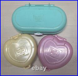 Vintage Polly Pocket Baby Sitter Compact Lot of 3 with 2 babies