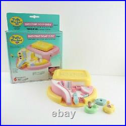 Vintage Polly Pocket Bath time Soap Dish Playset with Original Box Floats Figures