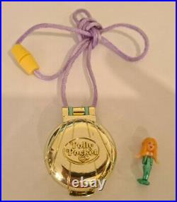 Vintage Polly Pocket BlueBird 1993 Princess Mermaid Locket Necklace COMPLETE
