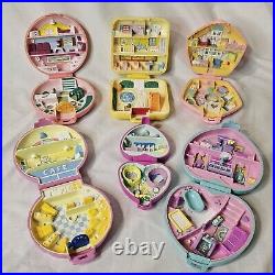 Vintage Polly Pocket Bluebird Compact Lot Of 7