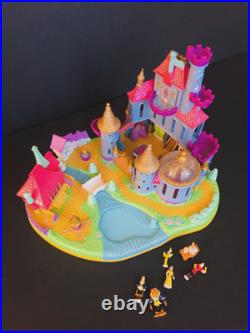 Vintage Polly Pocket Bluebird Disney Beauty & The Beast Castle Set With Figures