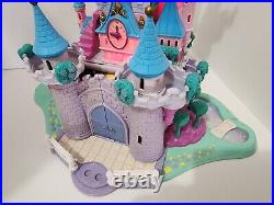 Vintage Polly Pocket Bluebird Disney Cinderella Enchanted Castle 8 Figs & Horses