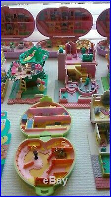 Vintage Polly Pocket Bluebird Huge 2 Lots Houses Compacts Dolls Animals & Extras