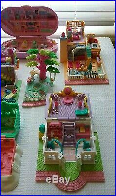 Vintage Polly Pocket Bluebird Huge 2 Lots Houses Compacts Dolls Animals & Extras