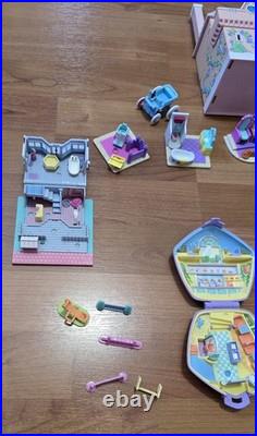 Vintage Polly Pocket Bluebird Mixed Lot Castle Playsets Figures Pretty Pixies