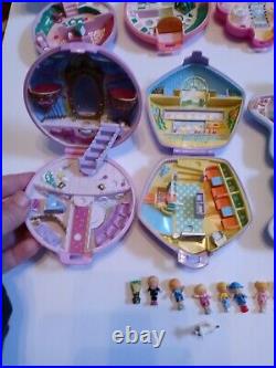 Vintage Polly Pocket Compact Lot Of 8 Plus Dolls