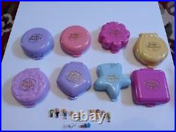 Vintage Polly Pocket Compact Lot Of 8 Plus Dolls