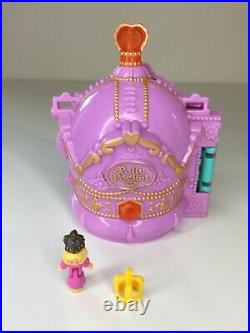 Vintage Polly Pocket Crown Palace 1996 with ULTRA RARE Crown Doll Crowned