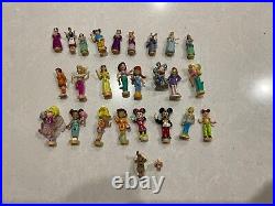 Vintage Polly Pocket Disney Magic Kingdom Castle Playset Figures Lot Of 27