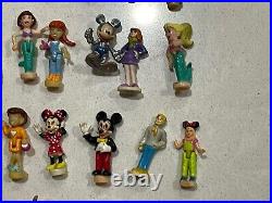 Vintage Polly Pocket Disney Magic Kingdom Castle Playset Figures Lot Of 27
