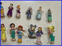 Vintage Polly Pocket Disney Magic Kingdom Castle Playset Figures Lot Of 27