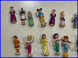Vintage Polly Pocket Disney Magic Kingdom Castle Playset Figures Lot Of 27