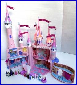 Vintage Polly Pocket Disney Sleeping Beauty Castle Figures Jakks Pacific WORKS