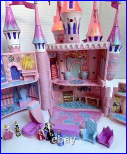 Vintage Polly Pocket Disney Sleeping Beauty Castle Figures Jakks Pacific WORKS