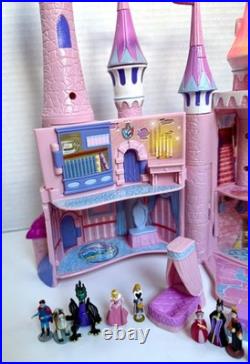 Vintage Polly Pocket Disney Sleeping Beauty Castle Figures Jakks Pacific WORKS