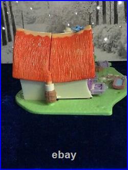 Vintage Polly Pocket Disney Snow White Cottage % COMPLETE + LIGHTS x 4