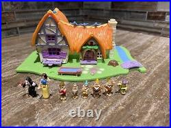 Vintage Polly Pocket Disney Snow White Dwarfs House Toy 1995 bluebird Incomplete