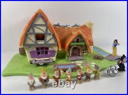 Vintage Polly Pocket Disney Snow White House And Dwarf Figures COMPLETE