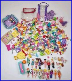 Vintage Polly Pocket Dolls With Clothes Accessories Pets Misc Parts Bulk Lot