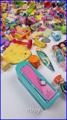 Vintage Polly Pocket Dolls With Clothes Accessories Pets Misc Parts Bulk Lot