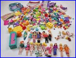 Vintage Polly Pocket Dolls With Clothes Accessories Pets Misc Parts Bulk Lot