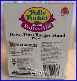 Vintage Polly Pocket Drive Thru Burger Stand Restaurant Pollyville NEW & SEALED