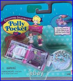 Vintage Polly Pocket Enchanted Storybooks Glitter Wedding Locket New Sealed 1996
