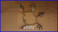 Vintage Polly Pocket Fairy Charm Bracelet With 5 Charms 1994 Susie Emily Cherub