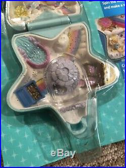 Vintage Polly Pocket Fairy Wishing World Blue Star Compact