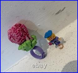 Vintage Polly Pocket Flower Surprise Ring & Figure 100% Complete Bluebird 1994