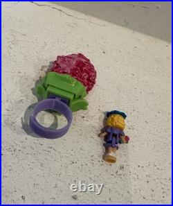 Vintage Polly Pocket Flower Surprise Ring & Figure 100% Complete Bluebird 1994