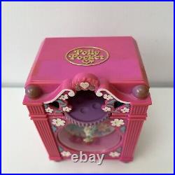 Vintage Polly Pocket Funtime Clock Pink Working Including Figures Bluebird 1991