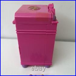 Vintage Polly Pocket Funtime Clock Pink Working Including Figures Bluebird 1991
