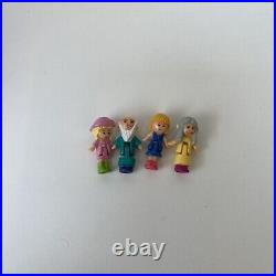 Vintage Polly Pocket Funtime Clock Pink Working Including Figures Bluebird 1991