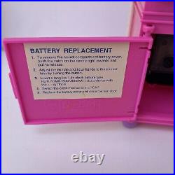 Vintage Polly Pocket Funtime Clock Pink Working Including Figures Bluebird 1991