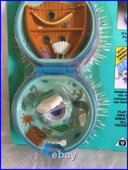 Vintage Polly Pocket Jewel Princess Undersea World MOC New 1992 Blue Compact