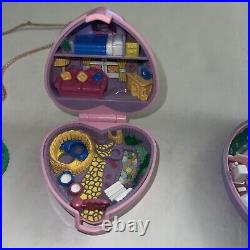 Vintage Polly Pocket Lot 1989-1995 6 Compacts, 4 Accessories